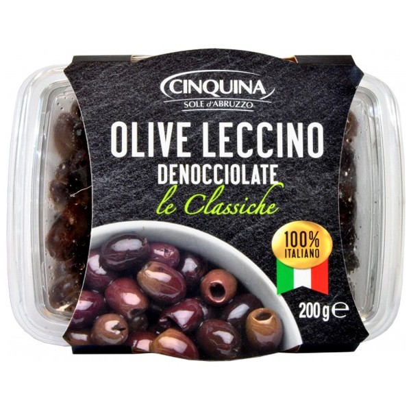 Olive Leccino Denocciolate Vaschetta 200 g Cinquina - 1
